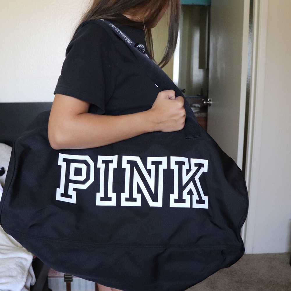 PINK Duffel & water bottle